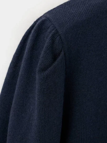 Sweter z dzianiny o średniej grubości Teen L MANGO TEEN granatowy