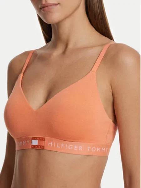 Tommy Hilfiger Bralette melltartó Heritage Moulded Push-Up Bralette narancssárga
