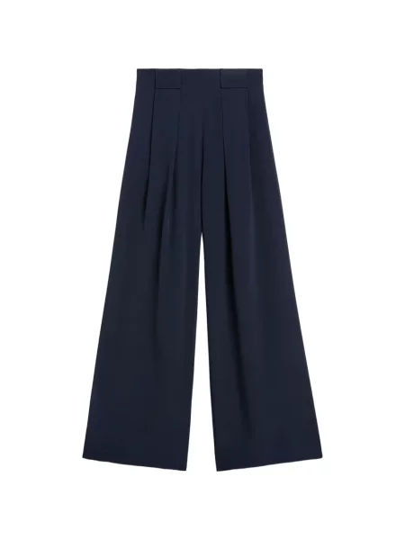 Spodnie palazzo Momoni plisowane niebieskie