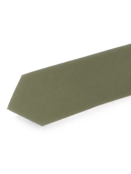 Cravată Auralee din țesătură twill verde
