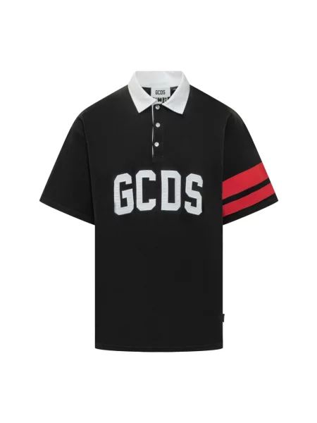 Koszulka polo Gcds w paski z logo czarna