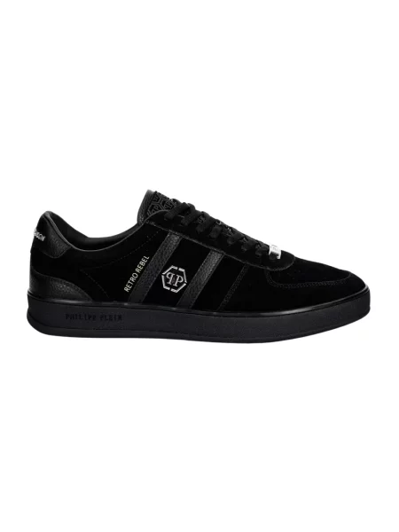Sneakersy Philipp Plein skórzane retro czarne