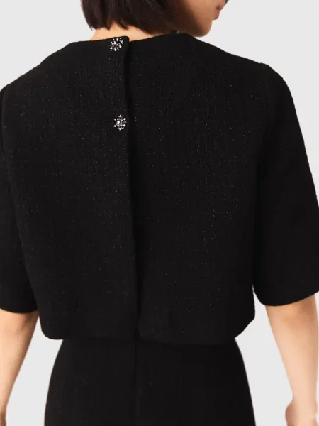 Твідова сукня Maje чорна