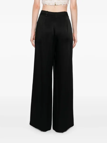 Pantaloni Xenia Magera de mătase negru