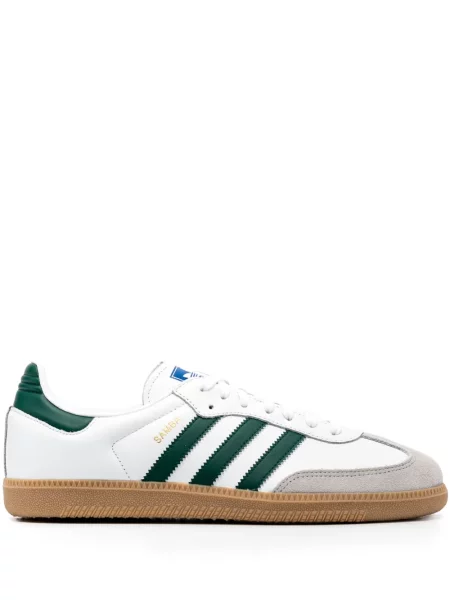 Trčanje majica Adidas s vezicama od brušene kože bijela