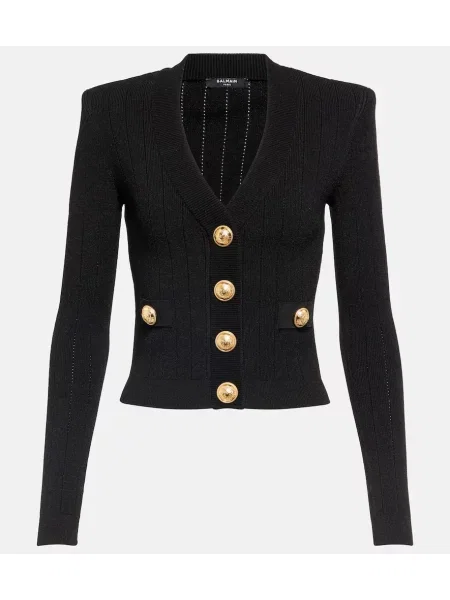 Cropp cardigan Balmain negru