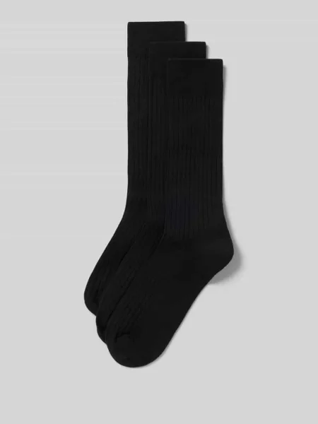 Skarpety z mieszanka bawełny model Comfort w zestaw 3 szt. Camano czarne