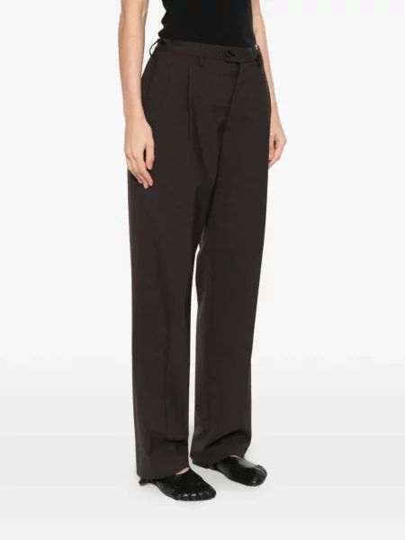 Pantaloni Mm6 Maison Margiela plisate maro