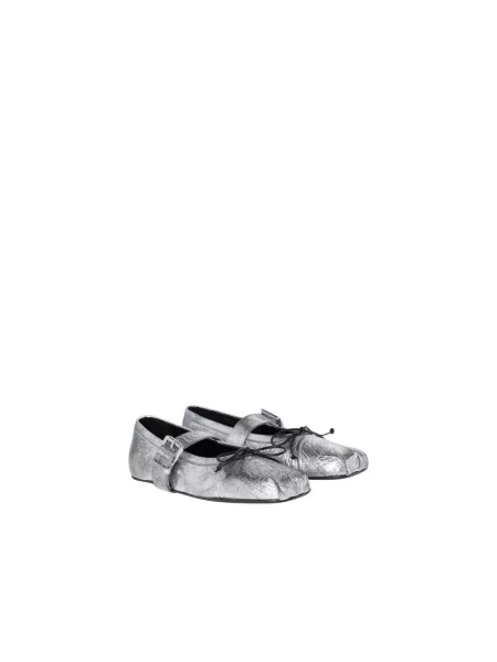 Balerinki Ann Demeulemeester skórzane szare