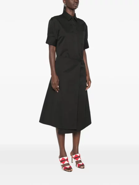Rochie tip cămașă Loewe în carouri negru