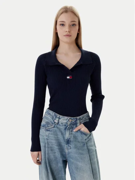 Tommy Jeans Pulover Mornarsko modra