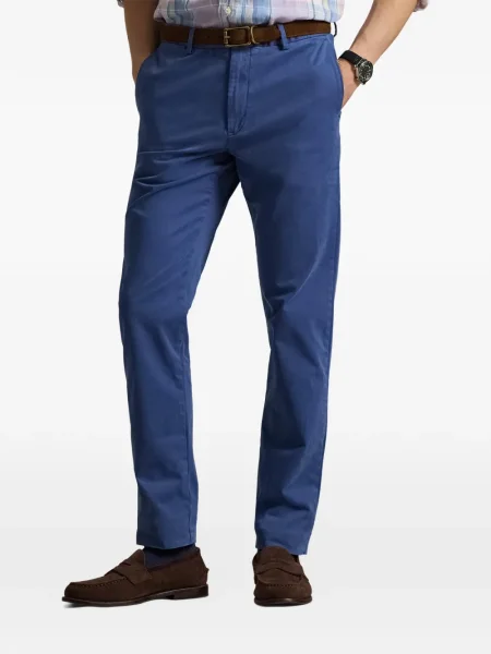 Dlouhá pruhovaná s límcem kšiltovka Polo Ralph Lauren modrá