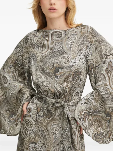 Rochie mini Marciano cu imagine cu model paisley de costum maro
