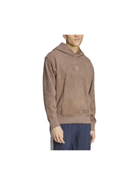 Froté mikina Adidas hnedá
