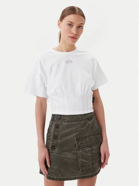 Alpha Industries Футболка Waisted білий