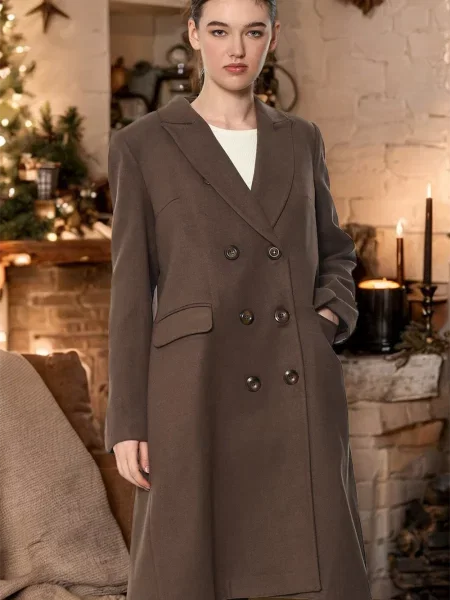 Płaszcz Dewberry brązowy