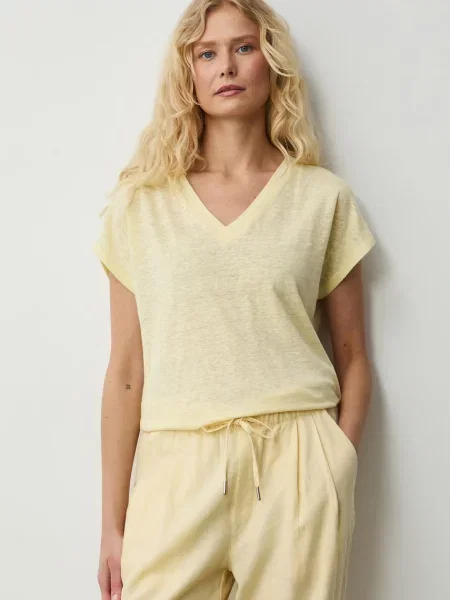 Medicine t-shirt lniany żółta