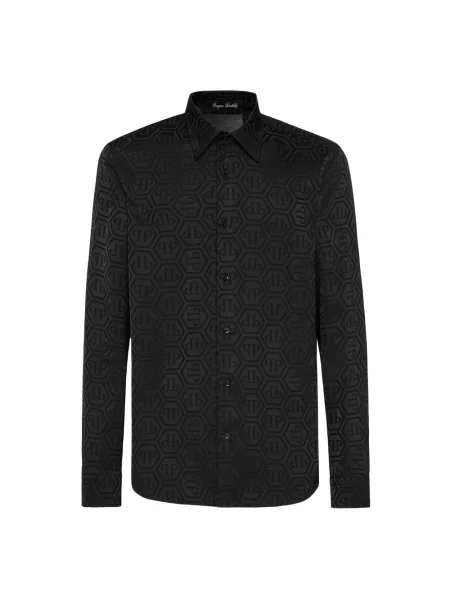 Jedwabna koszula Philipp Plein czarna