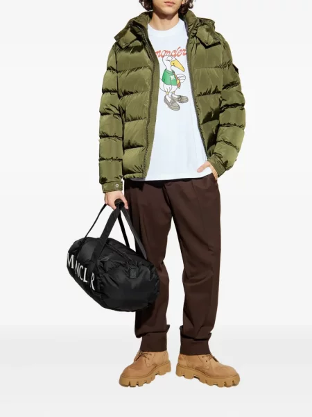 Tricou Moncler cu imagine alb