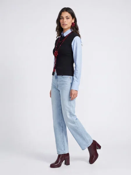 Džínsy s rovným strihom Levi's modrá