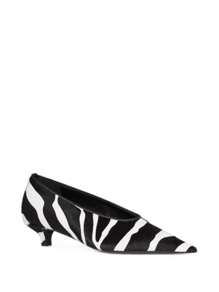 Pantofi cu toc Toteme cu imagine cu model zebră negru