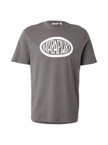 NAPAPIJRI Tricou SINE gri închis alb