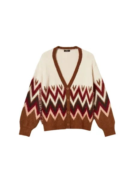 Cardigan Twinset cu paiete din jacard
