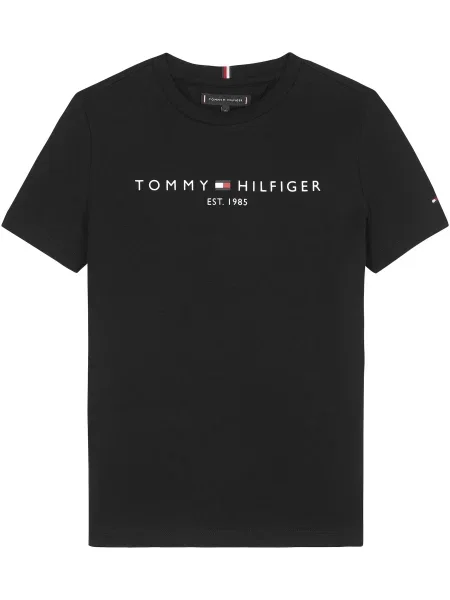 TOMMY HILFIGER Tricou negru alb