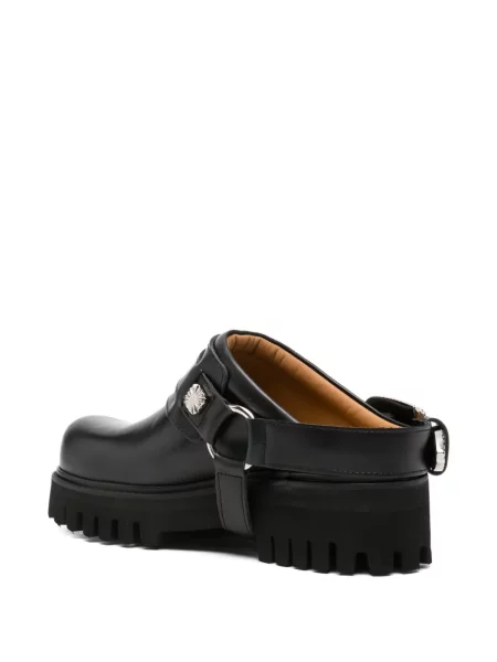 Papuci tip mules Toga Pulla cu cataramă negru