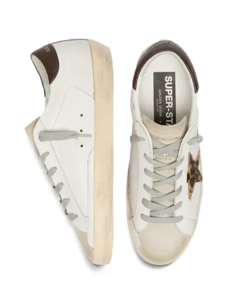 Bőr leopárdmintás sneaker Golden Goose nyomtatás fehér