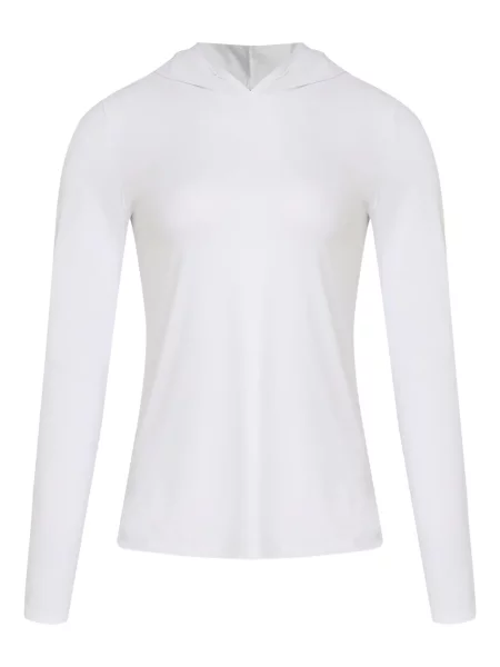 Bluza z kapturem Lygia & Nanny z otworami na kciuki biała