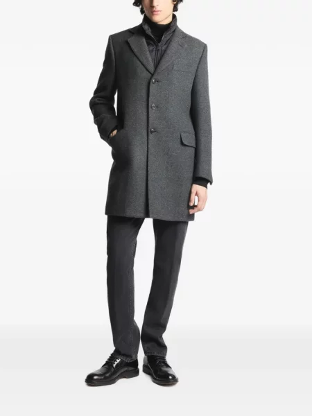 Palton Fay cu model herringbone gri