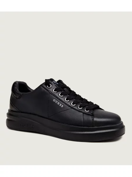 Guess Teniși din piele negru