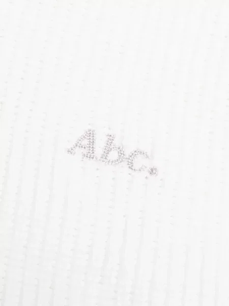 Pulover Advisory Board Crystals cu decolteu rotund de cristal alb