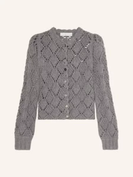 Johann & Johanna Sweter Rozpinany grau szary
