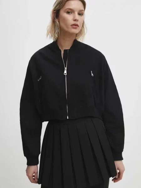 Яке Answear Lab преходен модел с уголемена кройка черно