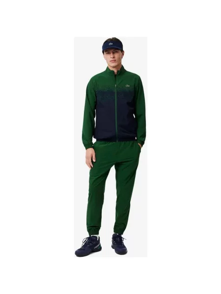 Dres Lacoste Tennis Novak Djokovic ciemnozielony granatowy XS zielony