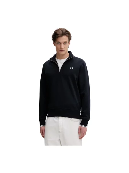 Fred Perry Bluza Dresowa Typu Troyer blau niebieska