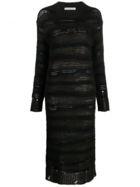 Sukienka midi Acne Studios do kolan garniturowa czarna