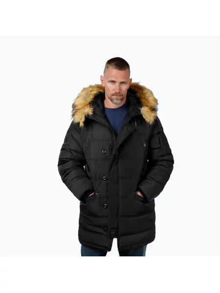 Мъжко зимно яке Pitbull Kingston 2 парка black черно
