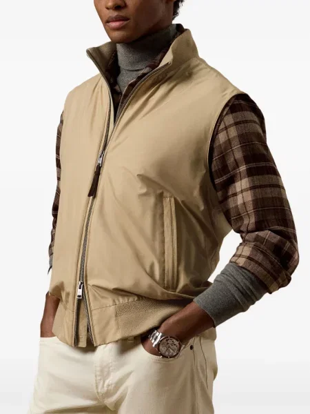 Μεταξωτό γιλέκο Ralph Lauren Purple Label μωβ