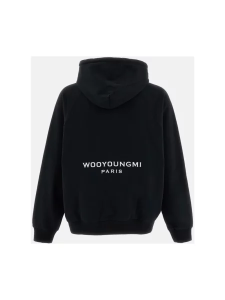 Bluza z kapturem Wooyoungmi z kapturem z nadrukiem czarna