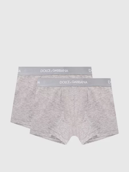 Дитячий набір сірих трусів-боксерів з візерунком логотипа Dolce&gabbana сірий