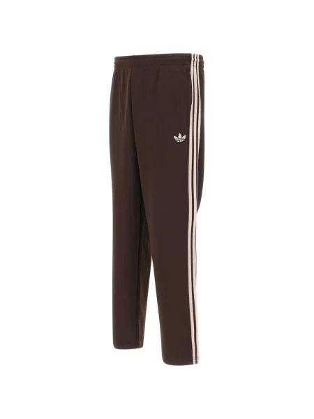 Pantaloni Adidas cu dungi cu autograf maro