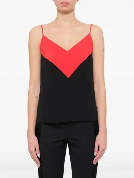 Top Lanvin de mătase negru