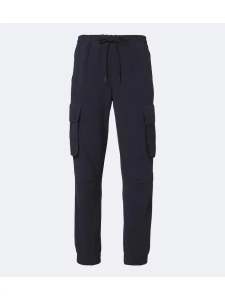 Spodnie narciarskie Moncler Grenoble polarowe niebieskie