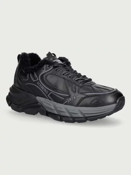 Iceberg ICB ONE sneakers pentru bărbați din piele negru