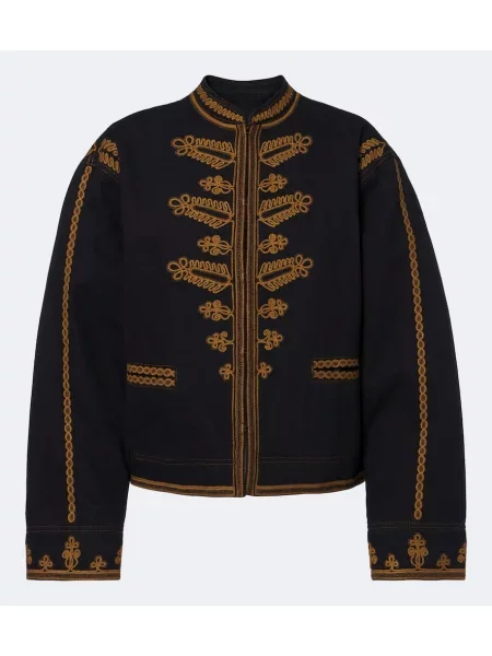 Geacă Marant Etoile cu broderie negru