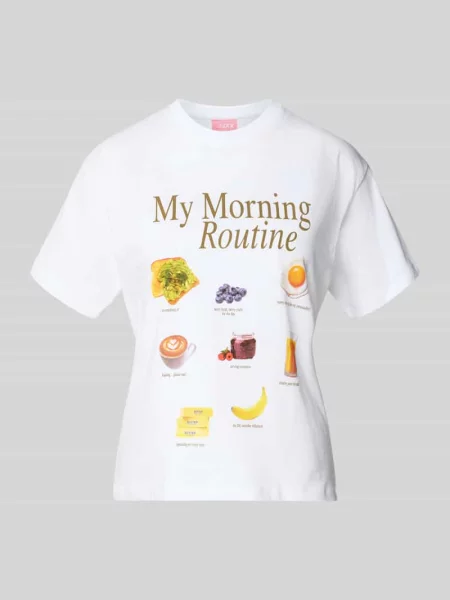 T-shirt z nadrukiem graficznym model COLLAGE' Jjxx biała