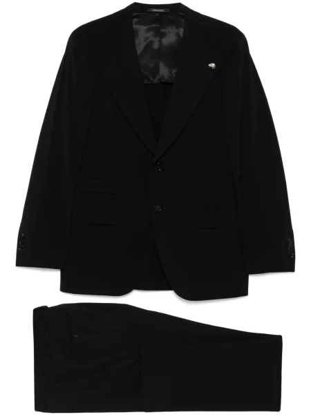 Oblekový jednořadý oblek Gabriele Pasini černý